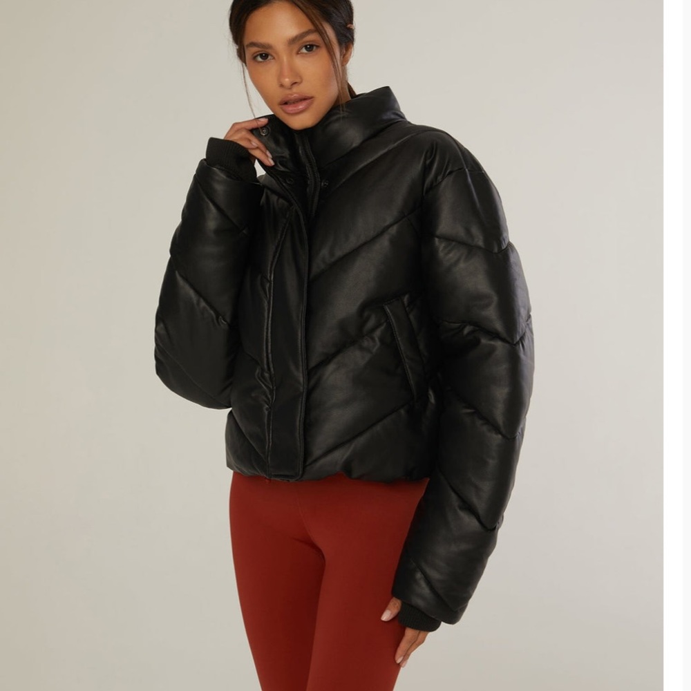 IVL Leather Puffer Jacket